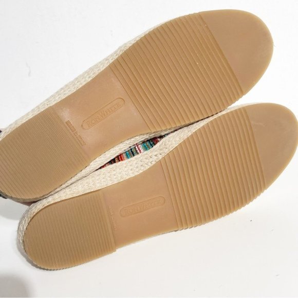 New Ron White Delilah Espadrille Loafer Multi Stripe Size 41 - Picture 5 of 6